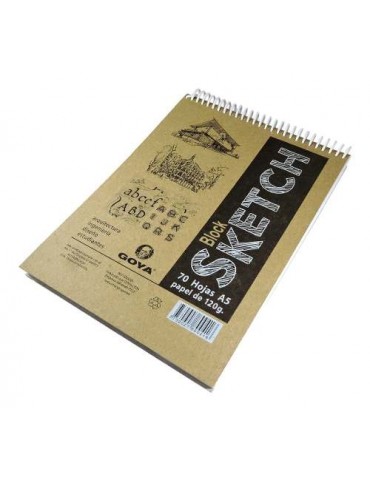 BLOCK LISO GOYA A5 CON ESPIRAL 70 HOJAS 120GR